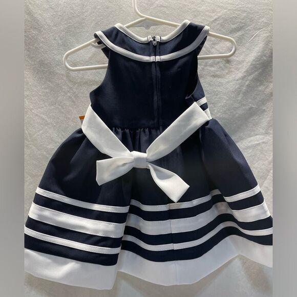 Bonnie Jean Exclusive dress w/ bloomers. 12 months. NWT. Navy/White - Picture 5 of 10
